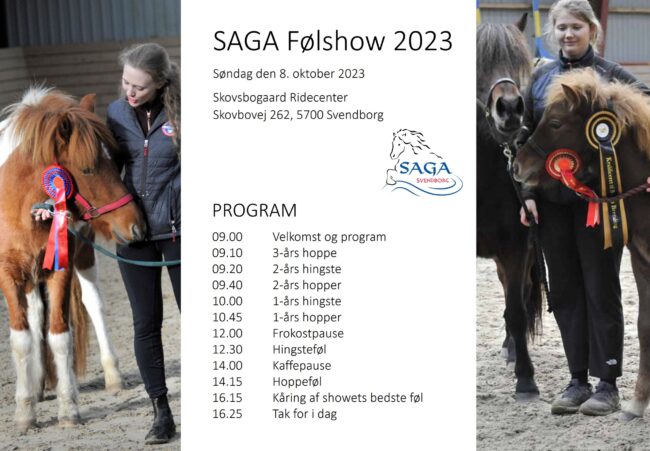 Saga Følshow 2023 program til FB